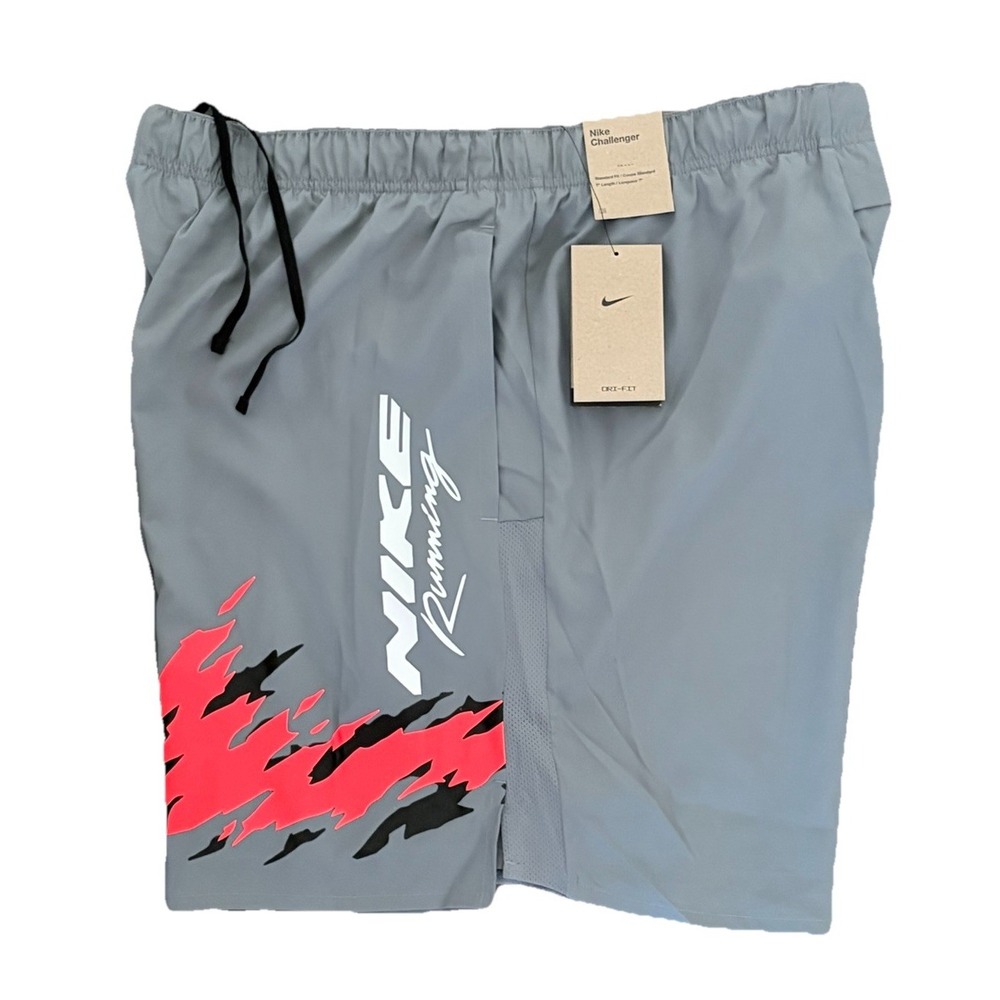 Nike Challenger Energy Running Shorts Brief-Lined DriFIT Grey HV2138-084 Men 2XL